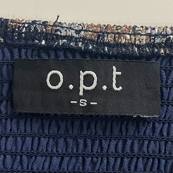 o.p.t Classic Smocked Maxi Dress in Blue Lurex - Picture 10 of 12